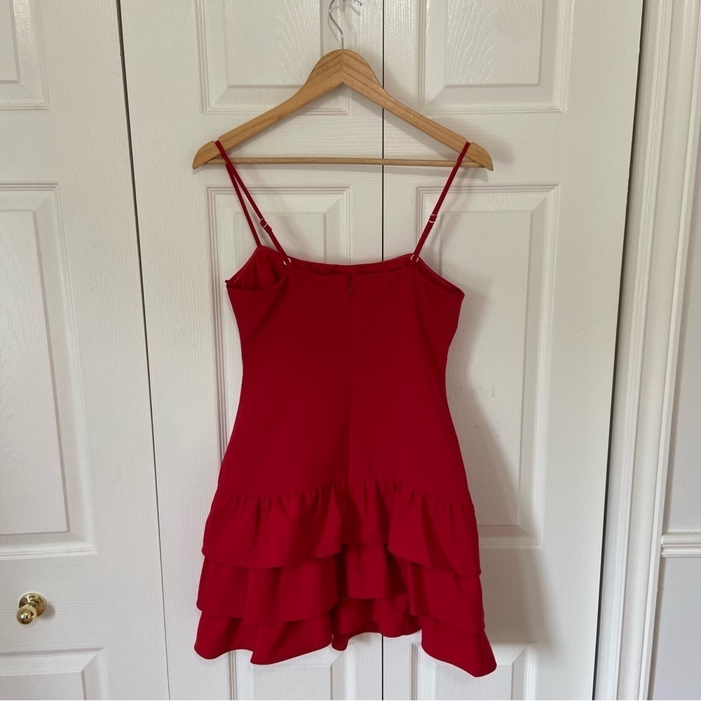 Revolve Likely NWT Amica Red Ruffle Mini Dress Size 6 - Picture 7 of 12